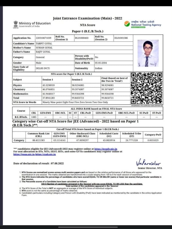 Krishna52526331's tweet photo. #DG_NTA 
#jeestudentswantsjustice #JEEStudentsWantJustice #JEEStudentsFutureMatters #JEEMain2022 #moneymatters money can't buy happiness but it can buy these freaking results which will make you happy effectively 
We want justice for jee mains  NTA is responsible for all this https://t.co/uTTFFMKLgr