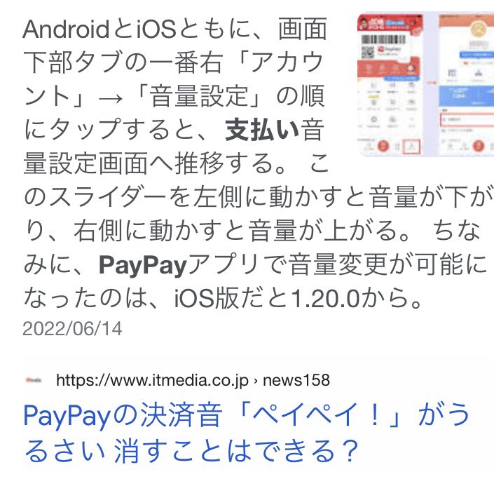 ペイペイで って言うのも恥ずかしいのに決済音の ﾍﾟｲﾍﾟｲ ﾄﾞｩﾙﾙﾙﾙﾙﾙﾙｯｼﾞｬｰﾝ アタリッ イェーーーーイ って鳴るのどうにかならんか Togetter
