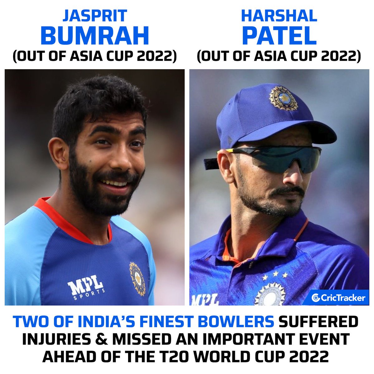 Wishing Jasprit Bumrah and Harshal Patel a speedy recovery 🙌