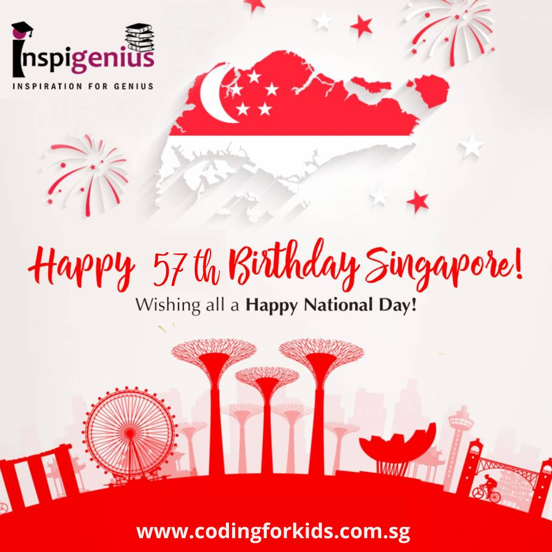 codingforkidssg's tweet image. Feel the pride of being part of this Glorious Nation, Here are our warm patriotic wishes to make this day truly memorable.
Happy Singapore ✨🇸🇬 Independence Day To You!
#NationalDaySG #SingaporeSpirit #SGUnited #TogetherStrongerSG #happybirthdaysingapore #corpcount
