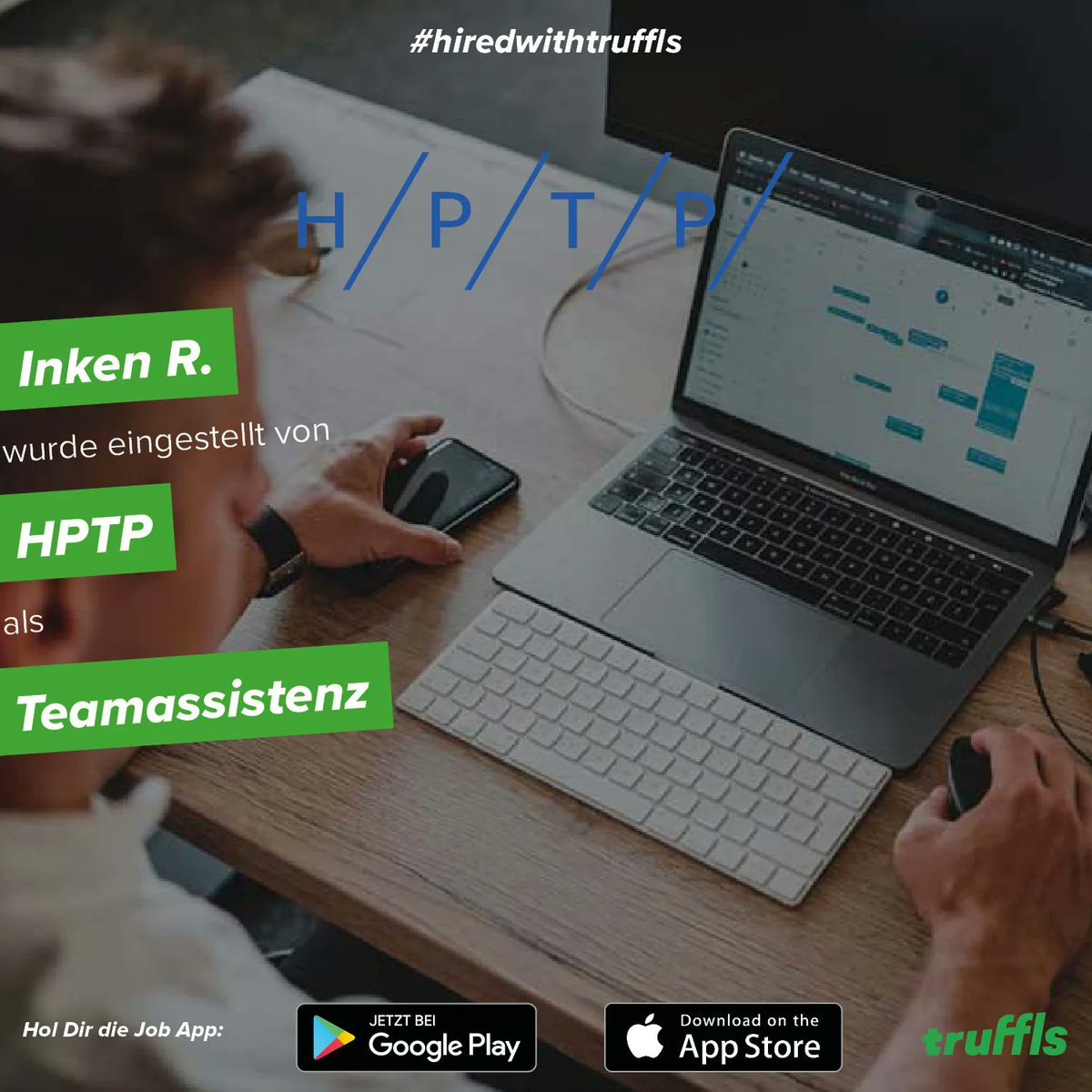 truffls's tweet image. Inken &amp;amp; HPTP - Wir freuen uns 💚🎉
#truffls #jobapp #job #jobs #hired #recruiting #recruiter #talent #hire #newjob #personalwesen #hr