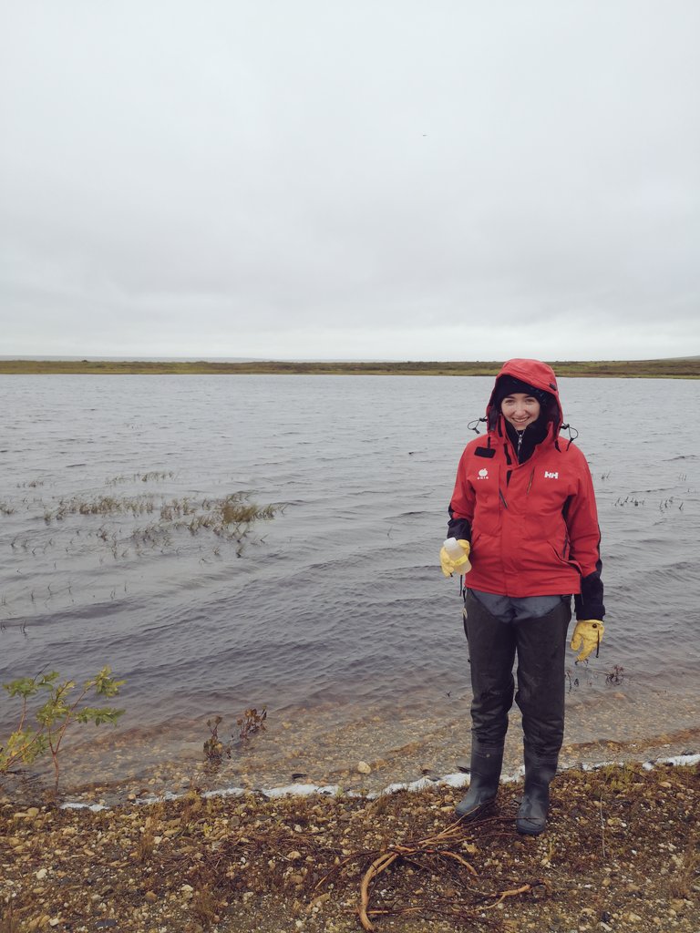 Permafrost_RS's tweet photo. Today's #PermaX|Scan weather was rather foggy, wet, and even snowy in the morning. No UAV flights, no LiDAR scans; no #RemoteSensing today. But we still made good use of the time and gathered some water samples and active layer depths and temperatures. https://t.co/4z9MV0aym8