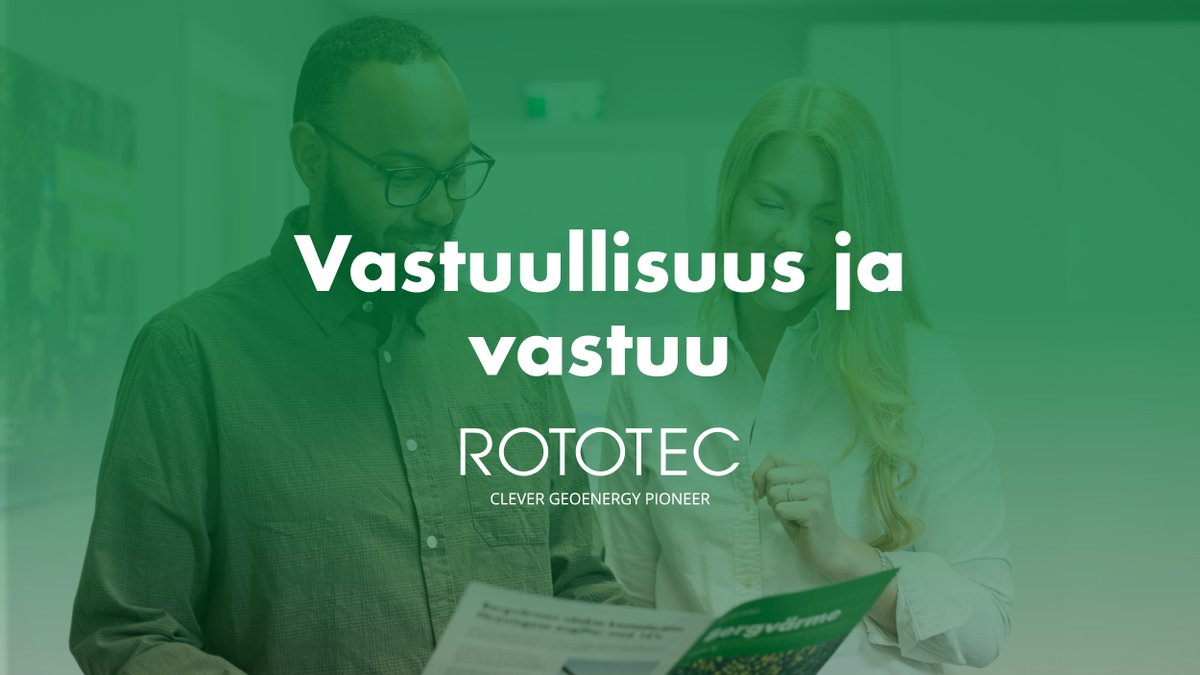 Vastuullisuus on Rototecin liiketoiminnan ytimessä ja työskentelemme kovasti voidaksemme osaltamme olla luomassa parempaa ja vastuullisempaa tulevaisuutta. 🌱
Valitse sinäkin riippumaton, uusiutuva ja kustannustehokas energia kanssamme. rototec.fi