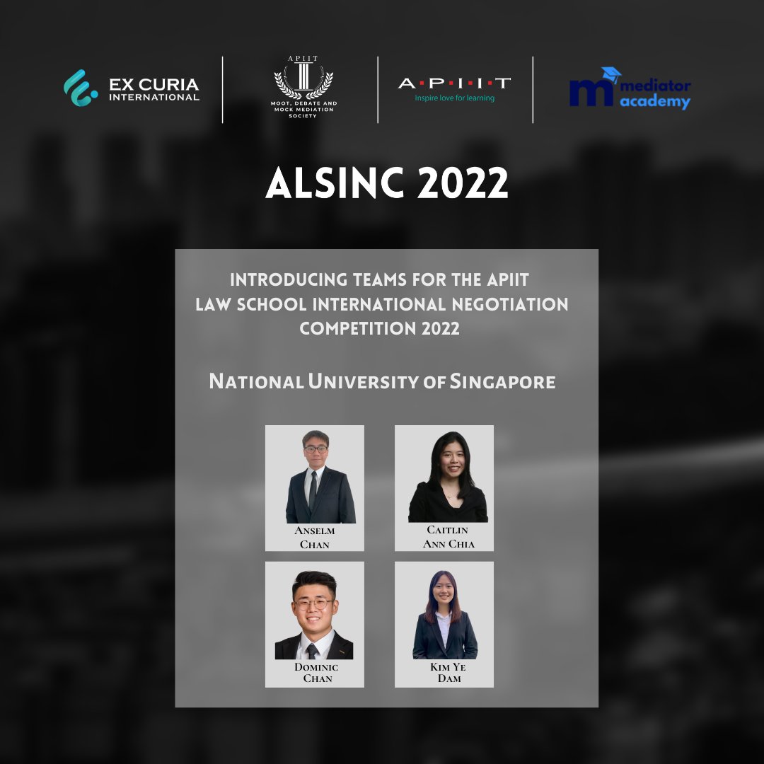 MDMMS_APIIT's tweet photo. APIIT Law School International Negotiation Competition 2022  

Introducing the University Teams!  

#ALSINC2022 #APIIT #negotiationskills #teams https://t.co/74gKCgb27G https://t.co/tZrF4ceAPZ