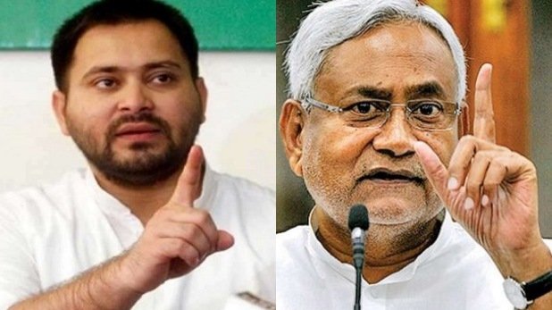 amit__k_'s tweet photo. देख रहा है बिनोद, कैसे नीतीश चचा फिर से पलटी मारने के फिराक में है? 
#BiharPolitics https://t.co/gev5MfIZZA