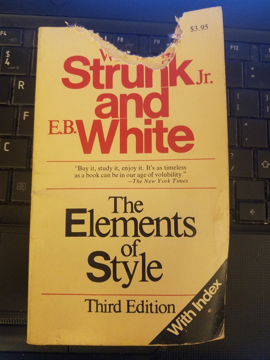 garycdavison's tweet image. I left my copy in the garage for a while ...

#TheElementsOfStyle #StrunkAndWhite
