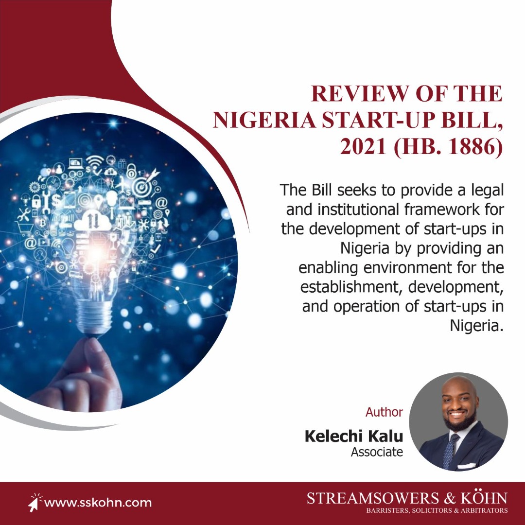 SSKohnNG's tweet photo. REVIEW OF THE NIGERIA START-UP BILL, 2021 (HB. 1886)
For more details on this article, click this link: https://t.co/8bd4nBbnDR
#SSKohnNotes #Articles #StartUps #SSKohn #LawFirm #LawFirmsInNigeria #Law #Barristers #Solicitors #Arbitrators #WeAreSSKohn https://t.co/caZwbRkcdQ