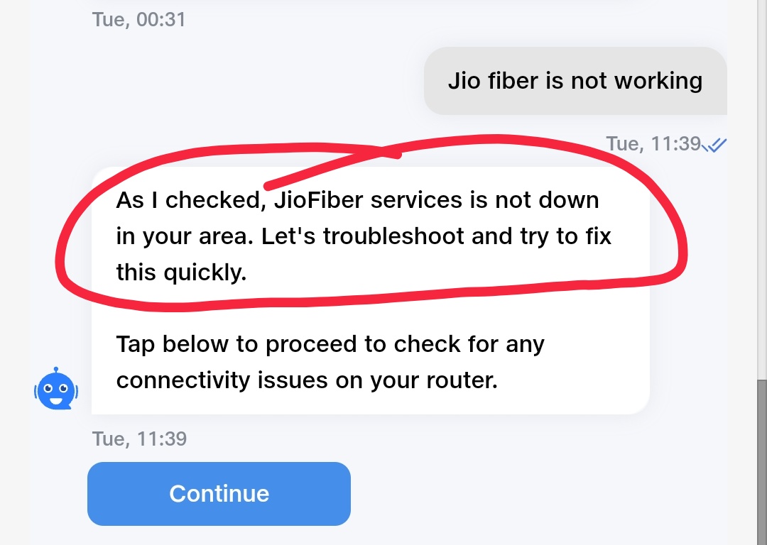 mayankserene's tweet photo. When you are regular customer of jio fiber...
This the level of services jio fiber offers...
I pay for full month...but get to use internet for around 18-20 days...
Will jio extend my pack??
Will i get a refund??

@RelainceSupport @reliancejio @JioCare @JioFiberVoice @htTweets https://t.co/Og8BGHpv0A