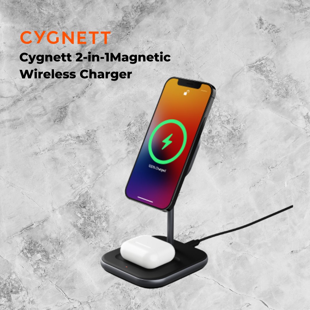 LECAUSTRALIA's tweet photo. ⭐Key features of Cygnett 2-in-1 Magnetic Wireless Charger⭐️

✅ Dual phone &amp; AirPod wireless charging
✅ MagSafe compatible
✅ Strong, precise magnetic alignment

Get your "Get Productive" deal now! Ask us, we’re your local experts👍🏻 

Like this post and follow for more🤩 https://t.co/kFcjMGa2pl