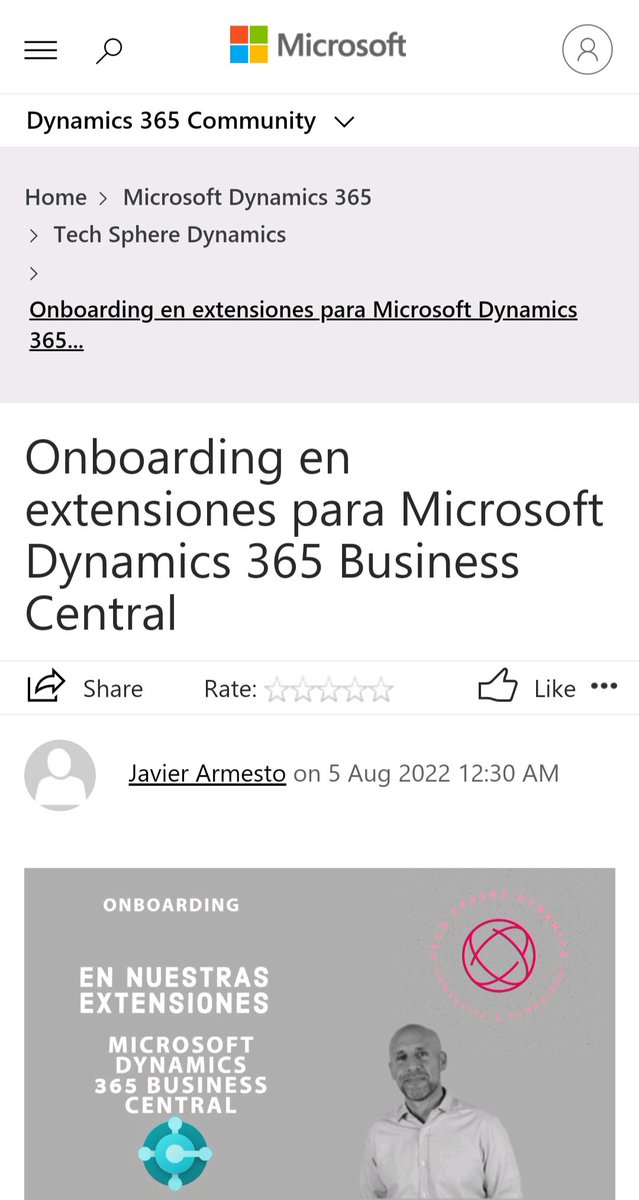 javiarmesto's tweet image. Desde Dynamics 365 Community también puedes seguir mi blog⤵️
Tech Sphere Dynamics - Microsoft Dynamics 365 Community community.dynamics.com/365/b/tech-sph…
#dynamics365community #communityrocks #msdyn365bc #mvpbuzz