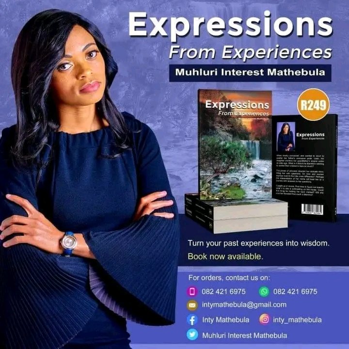 MuhluriInterest's tweet photo. Retweet goes a long way
Happy #WomensDay 
Know your worth and love yourself a little more.

I'm offering a special discount for this Day.

Women's Day Special -*20%*OFF. 

Book costs *R200* only for today. 

Hurry and place your orders!

#Expressions_from_Experiences https://t.co/WXaFhYsRsh
