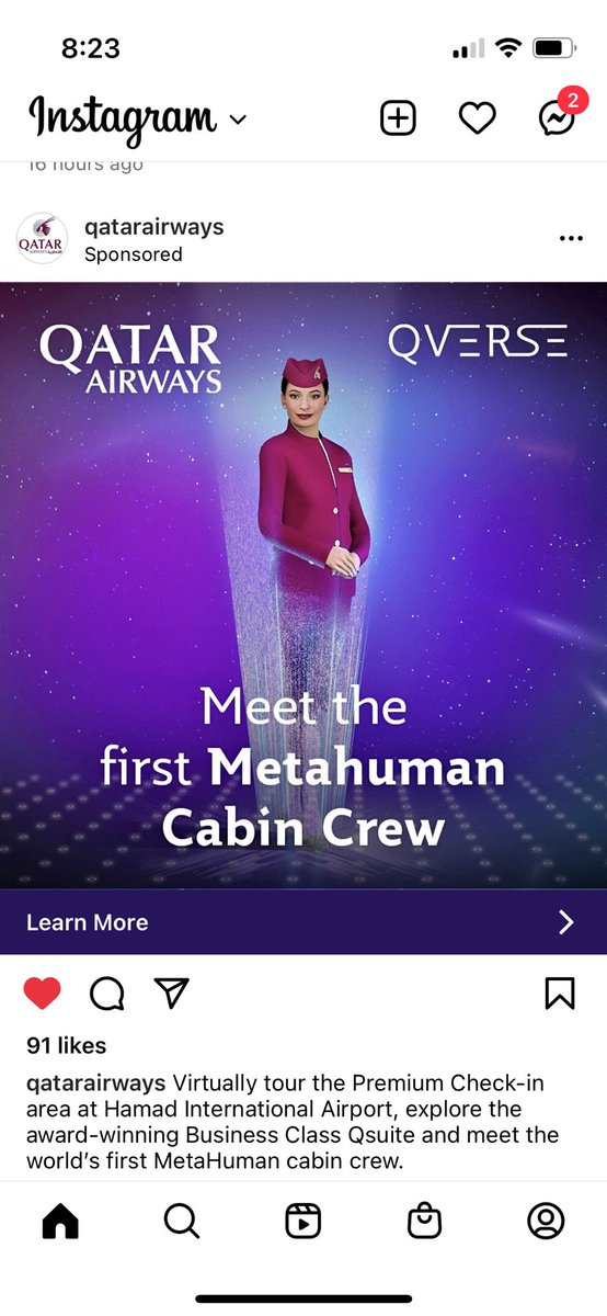 laurelwalzak's tweet photo. Check out @qatarairways #MetaHuman #QVerse check-in Experience 

#Metaverse https://t.co/jAcShomgED