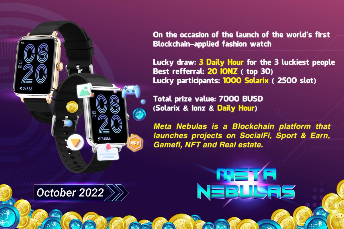 Meta Nebulas (@metanebulas) on Twitter photo The gifts are waiting for you!
#DailyHour #MetaNebulas #Airdrop #IONZ #Solarix
Do the Airdrop mission here: t.me/MetaNebulasAir… The gifts are waiting for you!
#DailyHour #MetaNebulas #Airdrop #IONZ #Solarix
Do the Airdrop mission here: t.me/MetaNebulasAir…
