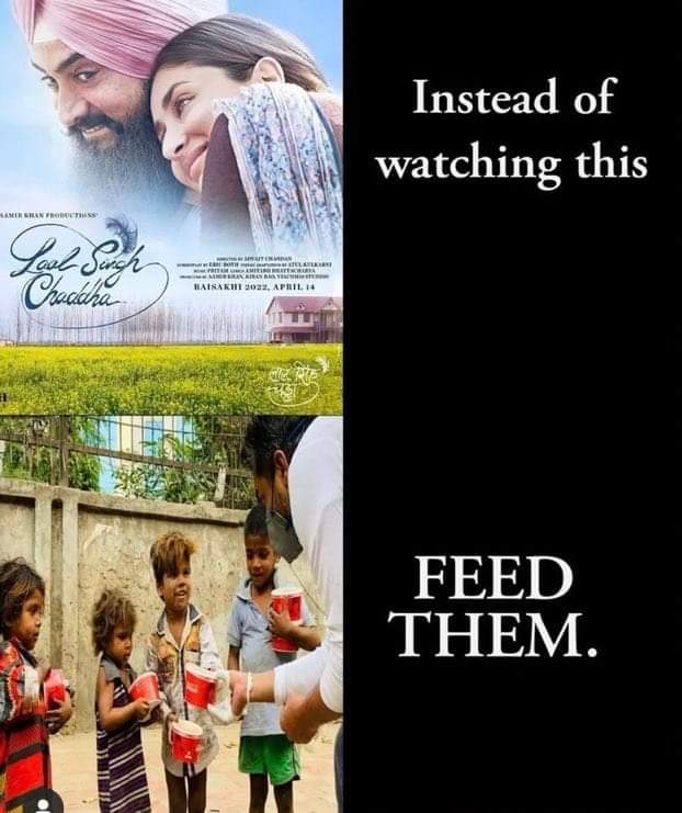 Shefali04261994's tweet photo. #BoycottLaalSinghChaddha 
Boycott Bollywood https://t.co/Ffrq8D0PyG