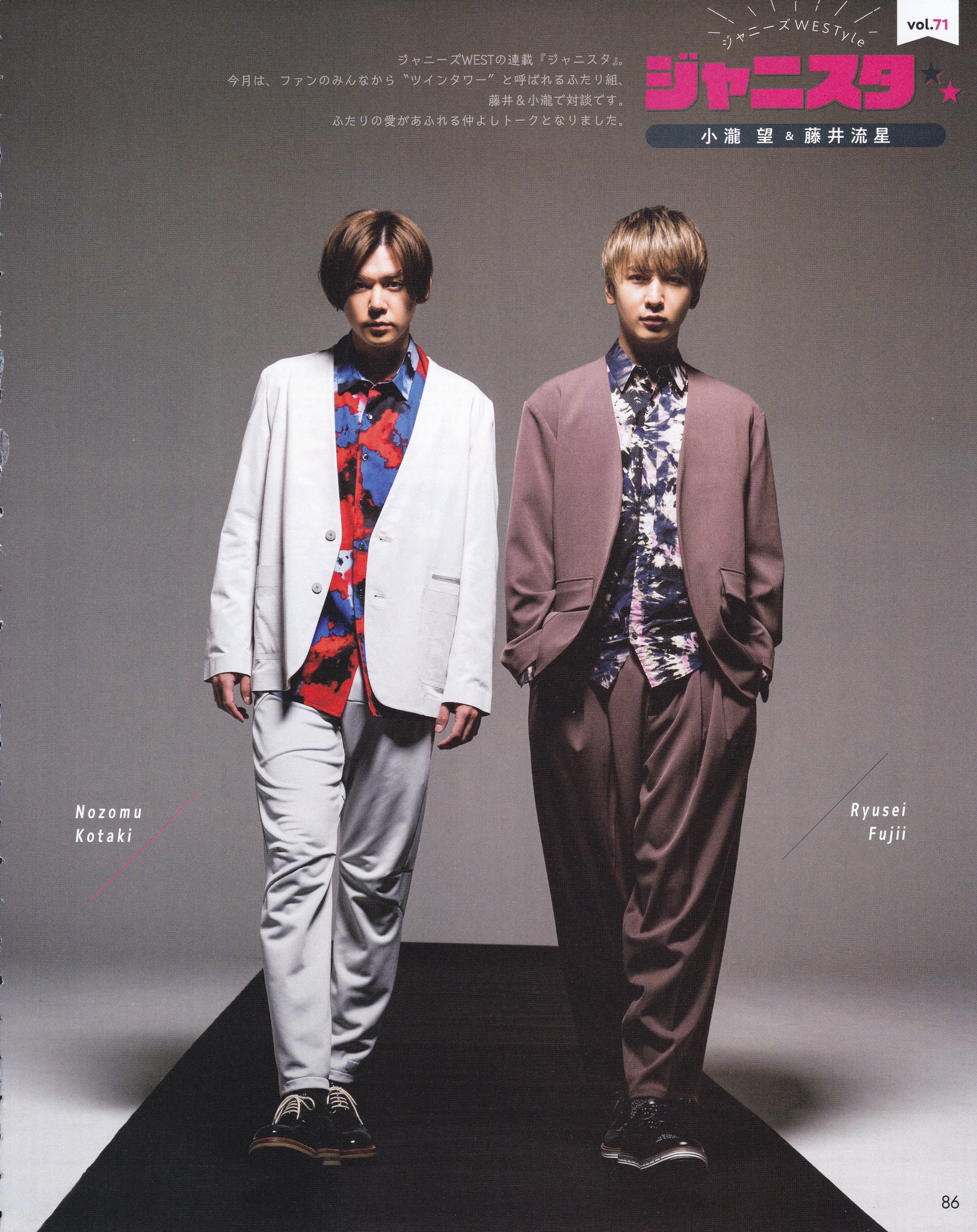 ちびスト WEST. ウエスト ツインセット 小瀧望 藤井流星 ジャニーズ