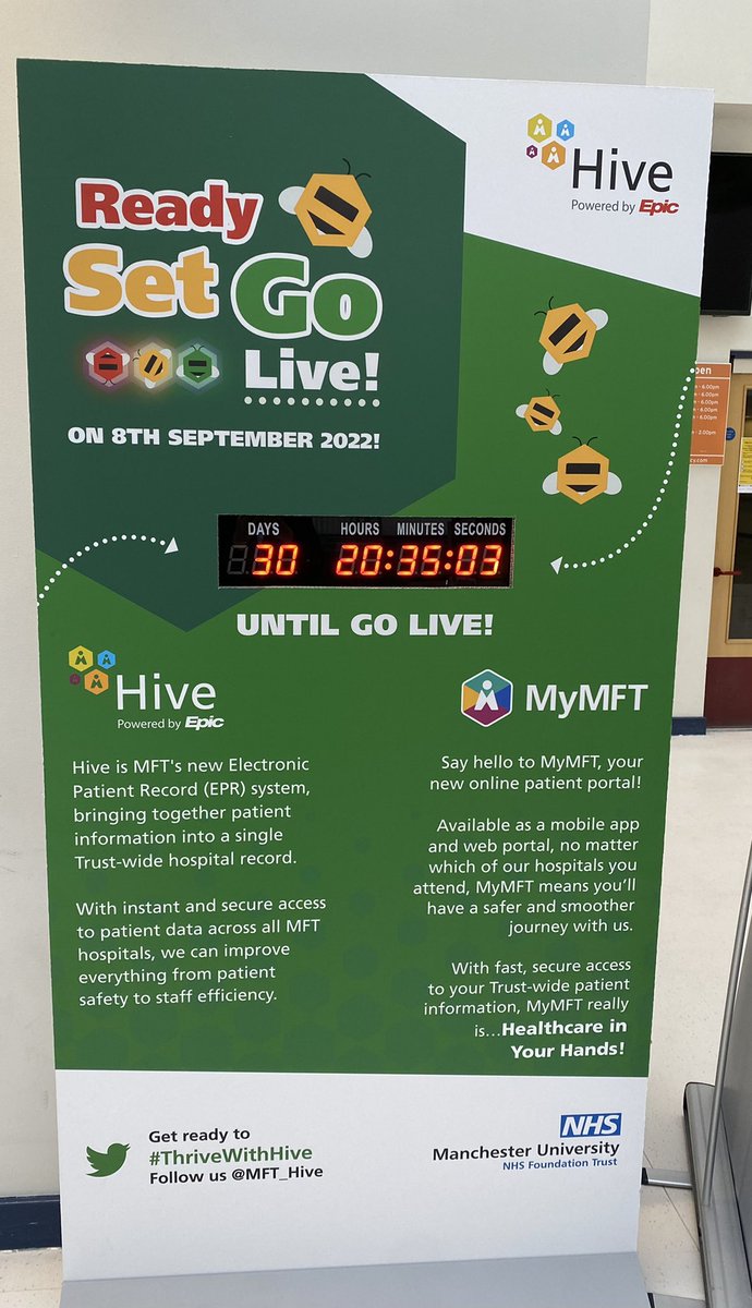 Tina Moors RM (@tinamoors) on Twitter photo Watching the countdown every morning when I walk past, reminder of how close we are. This is going to be epic. We got this 🙌🏻
<a href="/ManchesterREH/">Manchester Royal Eye</a> <a href="/MDentalHospital/">University Dental Hospital Manchester</a> <a href="/MFT_Hive/">MFT Hive</a>
#thrivewithhive #epic Watching the countdown every morning when I walk past, reminder of how close we are. This is going to be epic. We got this 🙌🏻
<a href="/ManchesterREH/">Manchester Royal Eye</a> <a href="/MDentalHospital/">University Dental Hospital Manchester</a> <a href="/MFT_Hive/">MFT Hive</a>
#thrivewithhive #epic