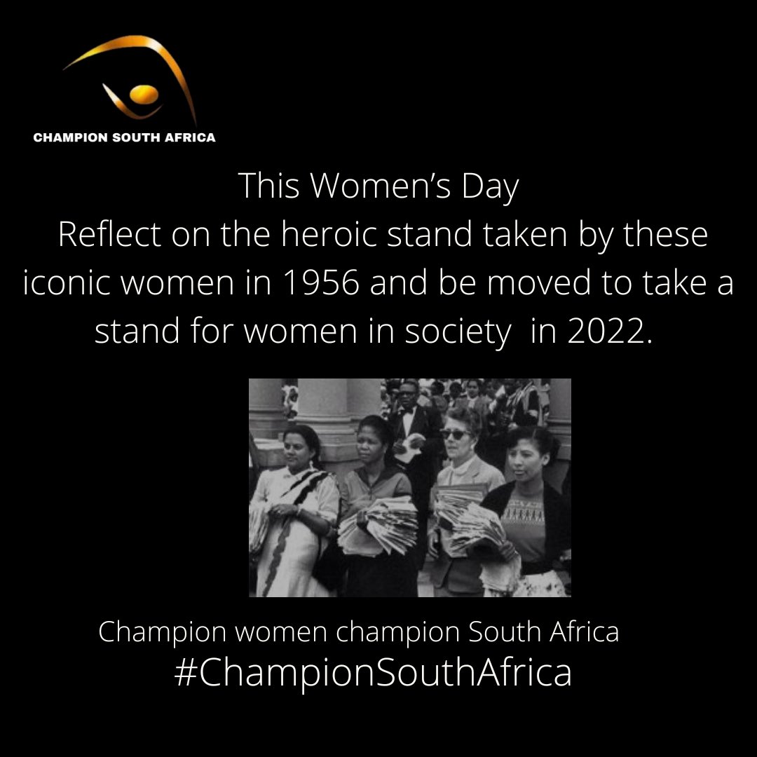 Champion women champion South Africa. #WomensDay2022 #ChampionSouthAfrica @AshrafGarda @Yolandacuba @AsanteMokhuoa @FabAcademic @YvonneChakaX2
