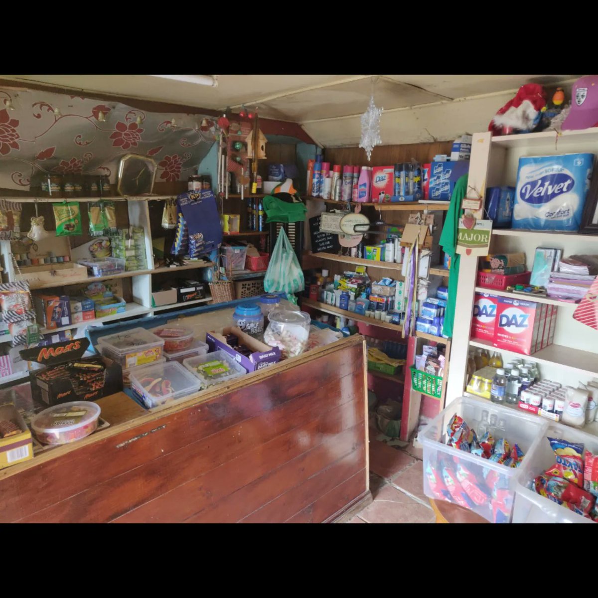 Doyle's shop in Ballyduff, Co. Wexford, run by 86 year old Mary Doyle. The shop has been operating for over 200 years.