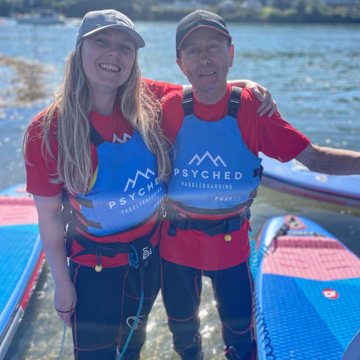 What a stunning day in paradise!! Our lovely neighbours Ellen &amp; Ruben arranged a special get together for them and their family to go paddleboarding in the sun with us! Deon, Elis, Penny, Henri and Alan never SUP before &amp; they loved it!! What a perfect day for it too! #anglesey
