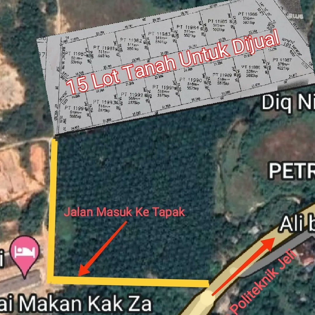 ShakimiSetapa's tweet photo. 15 lot banglo dekat jeli..siap geran..berdekatan politeknik jeli..detail bly call dan whatsap 0136290727(shakimi) https://t.co/nlN3ax0kfh
