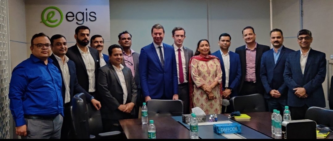 EgisIndia's tweet image. Mr. Laurent Germain, CEO, Egis and Mr. Régis DUMAY, Deputy CEO Egis during their India visit met with the (EMT) extended management team of Egis in India to discuss growth strategies and opportunities for the region. 
#Impactthefuture #ExecuteWithExcellence

@egis @Probasibangali