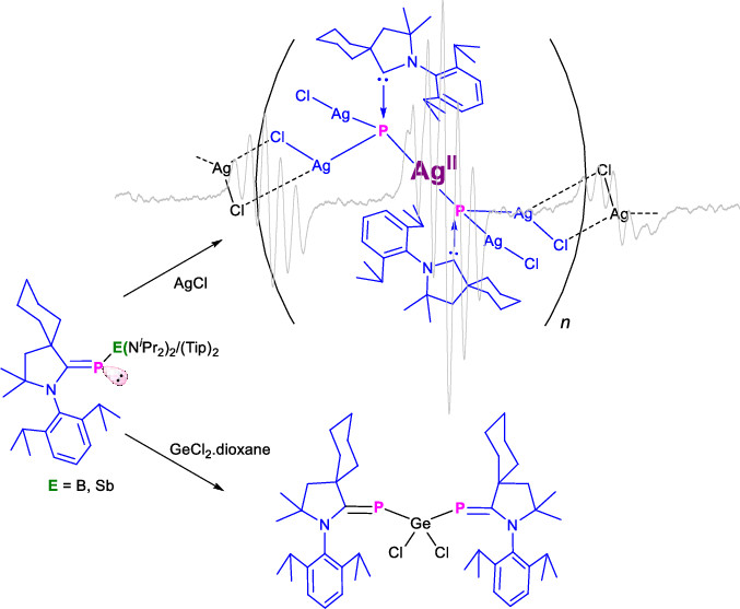 bhkenlo's tweet photo. Carbene-Anchored Boryl- and Stibanyl-Phosphaalkenes as Precursors for Bis-Phosphaalkenyl Dichlorogermane and Mixed-Valence AgI/AgII Phosphinidenide https://t.co/BKOuZU7Tus Roy and co-workers @inorgc #boryl #stibyl #phosphaalkenes #cAAC #silver #phosphinidenide https://t.co/zHFcDG1WbR