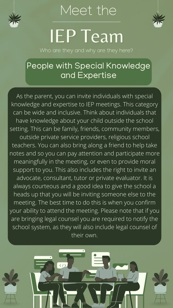 FCPS_P4S's tweet photo. If you have any further questions about the IEP process or who might have special knowledge and expertise to provide input into the IEP, please reach out to Katie at Partners for Success at Katherine.McCormick@fcps.org https://t.co/Zt1MeEEZgc