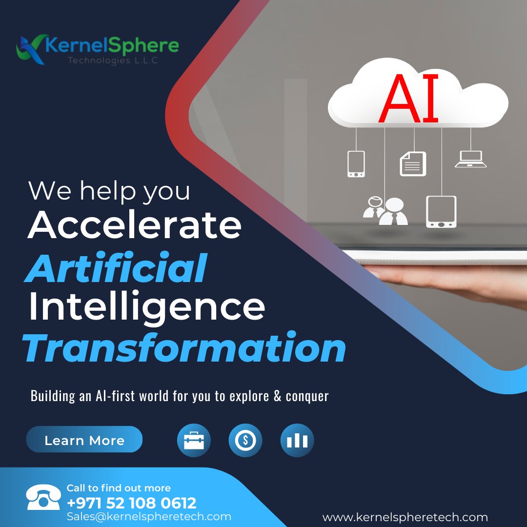 kernelsphere1's tweet image. AI has totally taken over the world and is reshaping it in unimaginable ways.
Connect with us today and start your AI transformation Journey with #kernelspheretech.

Contact us at +971-52 108 0612
Visit our website bit.ly/3GUK63Y

#artificialintelligence #ai