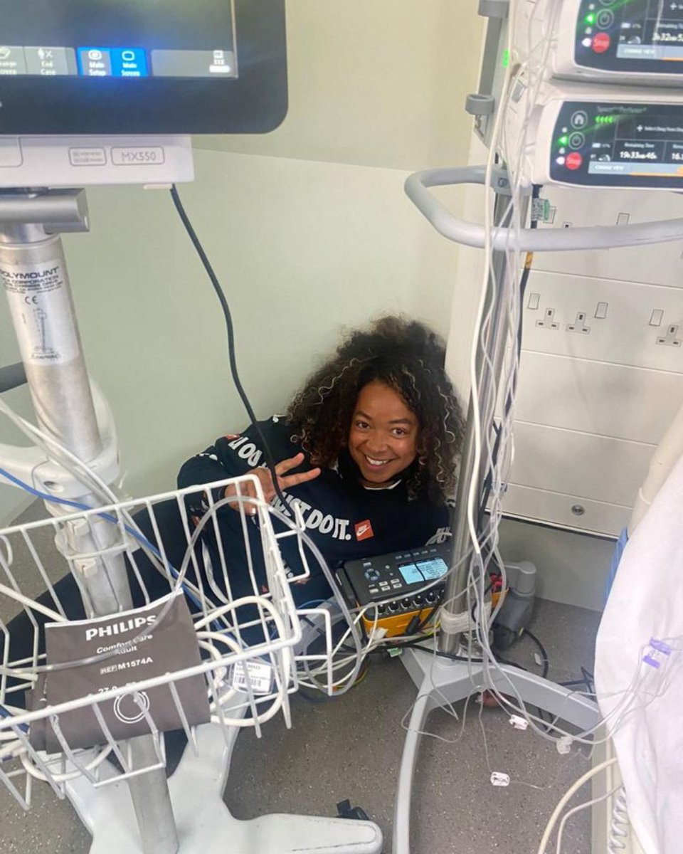 MedicalHireTV's tweet photo. We love a BTS pic 🫢 and no, it's not what it looks like...⁠
⁠
Our medical advisor Rachelle hasn't just decided she fancies a little lay down on set, she's actually hiding from the camera after setting up our equipment for filming!⁠ ⁠🎥 
⁠
#medicaladvisor #medicalprops ⁠ https://t.co/Vr25h02dGB