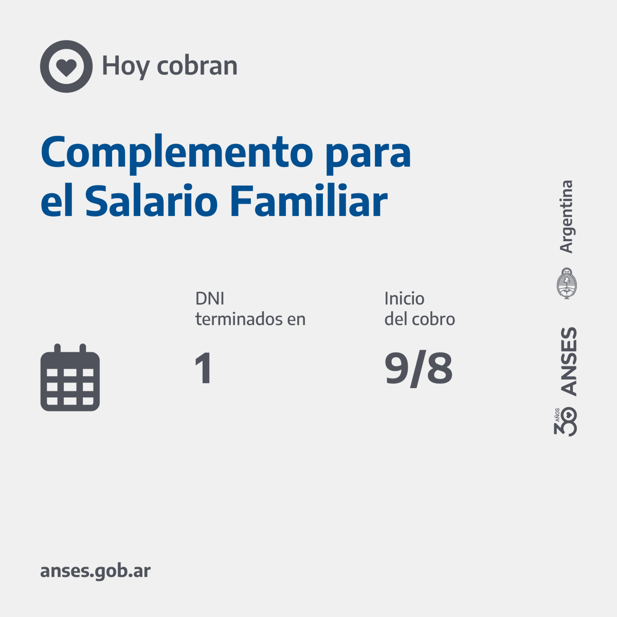 ansesgob's tweet photo. 🗓️ Calendarios de pago del 9 de agosto https://t.co/akOesFfZhg