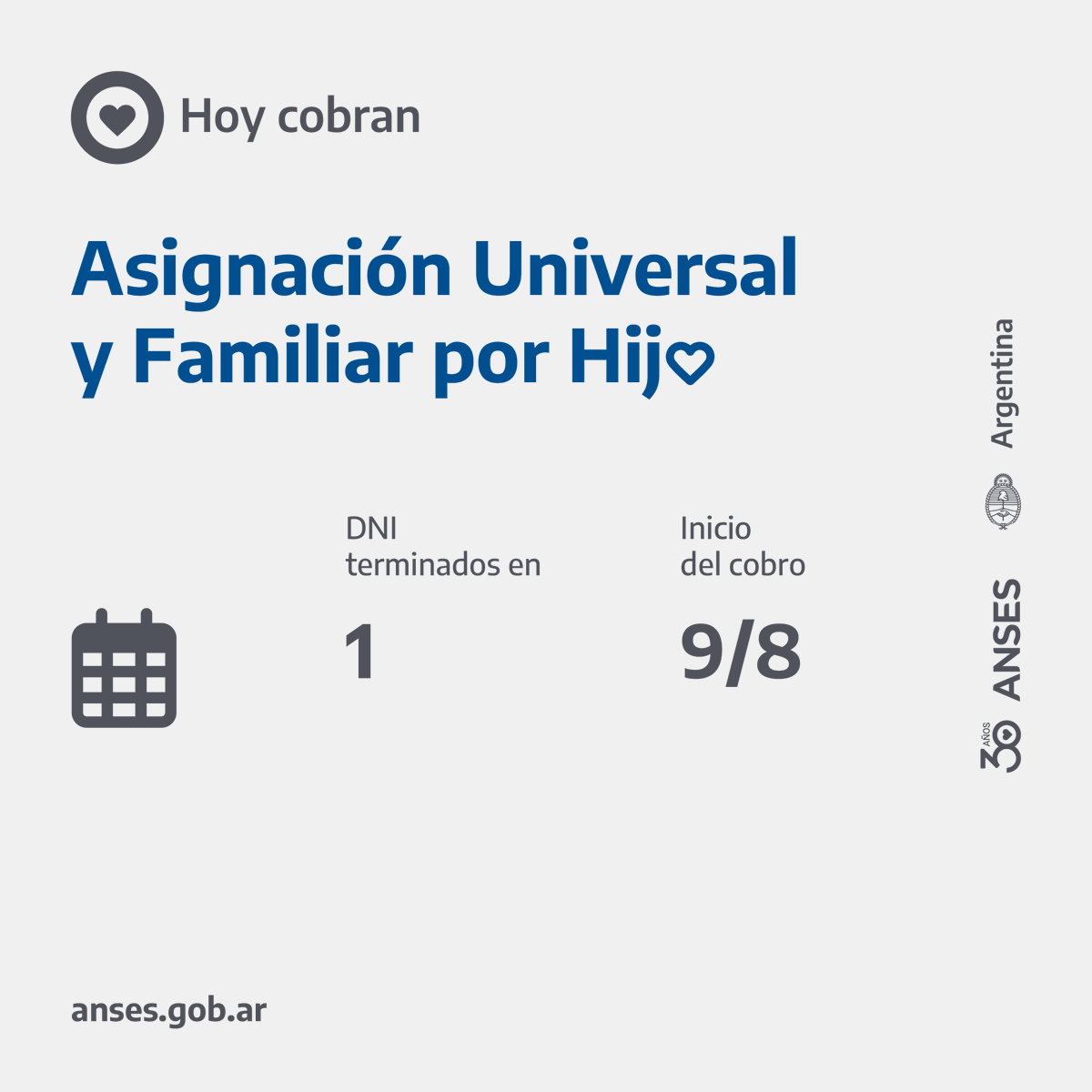 ansesgob's tweet photo. 🗓️ Calendarios de pago del 9 de agosto https://t.co/akOesFfZhg