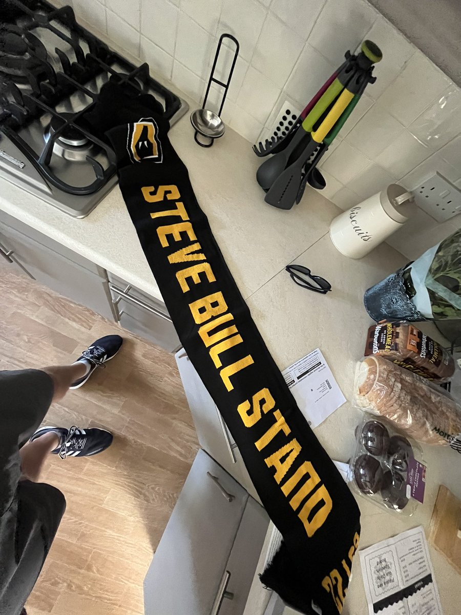 Doubleyouvee's tweet photo. @Wolves got back from holiday to my season ticket and thought “the personalised scarf was a lovely touch”

My wife laughed at me for a good five minutes #wwfc #wolves https://t.co/9l1SAgS0Rn
