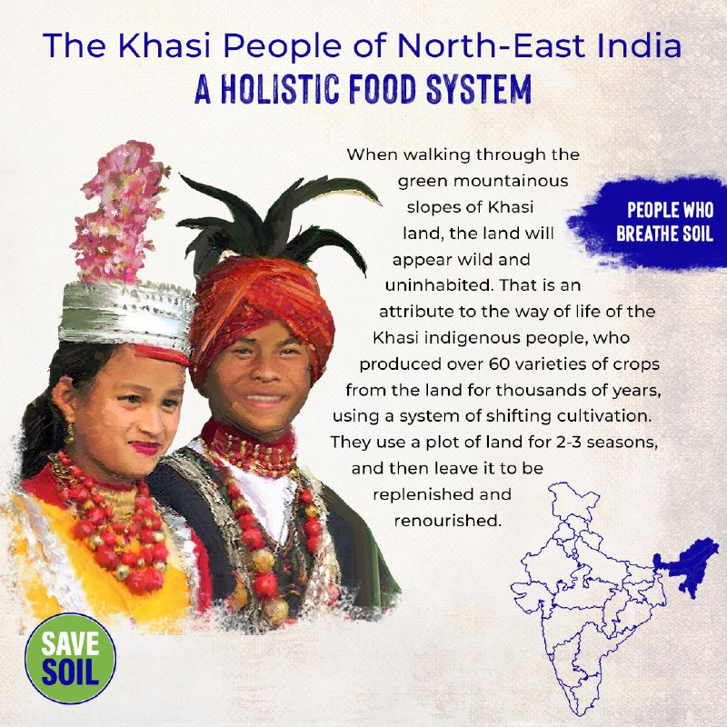 NaturallySudha's tweet photo. @SadhguruJV The Khasi indigenous people of Meghalaya, India, are known to be in tune with the land. Preserving the beautiful landscape, they learned to produce food in a way that does not deplete the soil.
#SaveSoil 
#IndigenousPeoplesDay #IndigenousDay https://t.co/sZsuRfR6mj