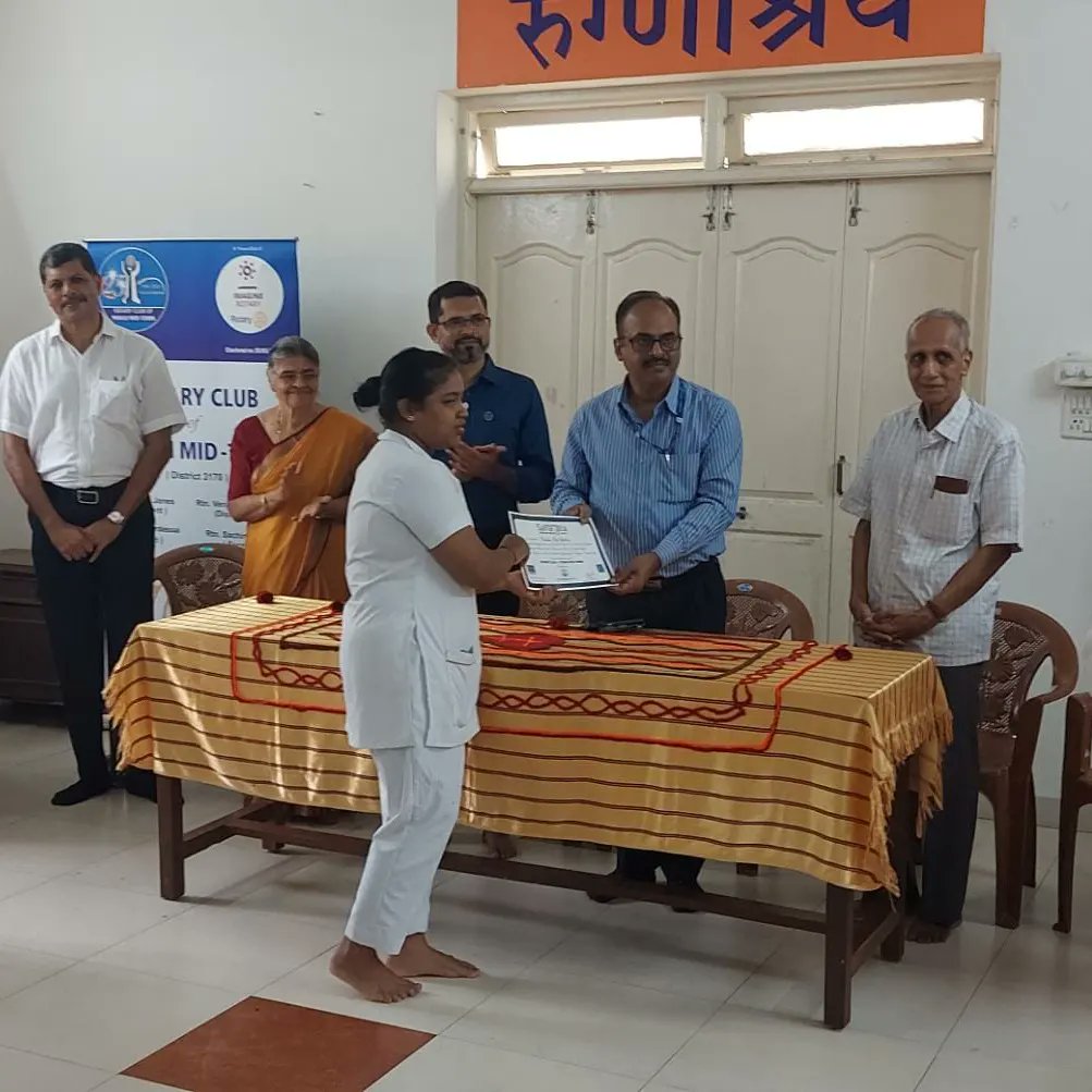 RCPanajiMT's tweet photo. It takes pride and happiness to announce commencement *15th batch* of Sahayata (Home Care Nursing Course) RC Panaji Mid-Town's flagship project in association with Matruchhaya and Corporates like GSL, Elin electronics ltd etc

A 6 months of residential course for 20 students. https://t.co/IhgjatG2l0