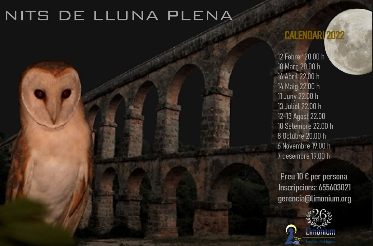 Aquest cap de setmana tenim no una sinó dues Nits de #LlunaPlena al Pont del Diable!!! Divendres i dissabte, agafa embranzida per les festes de #SantMagí amb una visita diferent a aquest espai! #Tarragona pontdeldiabletarragona.com/actualitat/des…