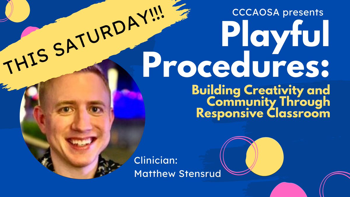 Our first workshop is only a few days away! Registration is still open. Visit our website now: cccaosa.com We look forward to seeing you all there!