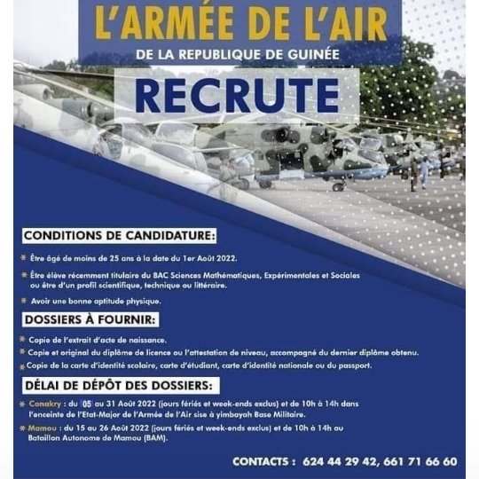 etienne_saa's tweet photo. Recrutement massif en Guinée ! 🇬🇳🇬🇳 https://t.co/vZkjofvmp2