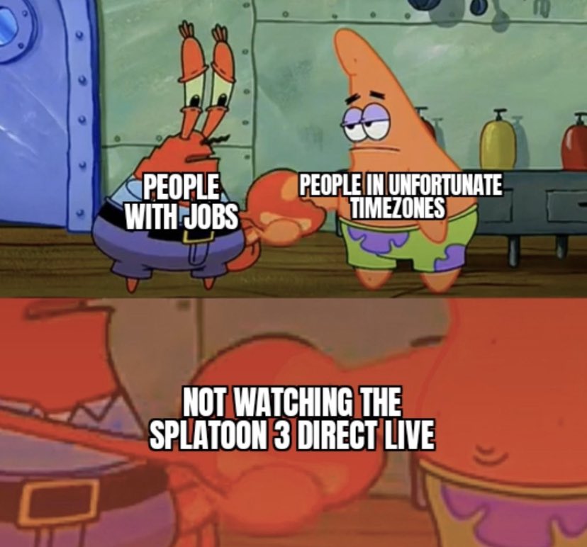 Splatoon3Meme's tweet photo. 31 days left until splatoon 3 (day 538) https://t.co/YtUuuDMA0E