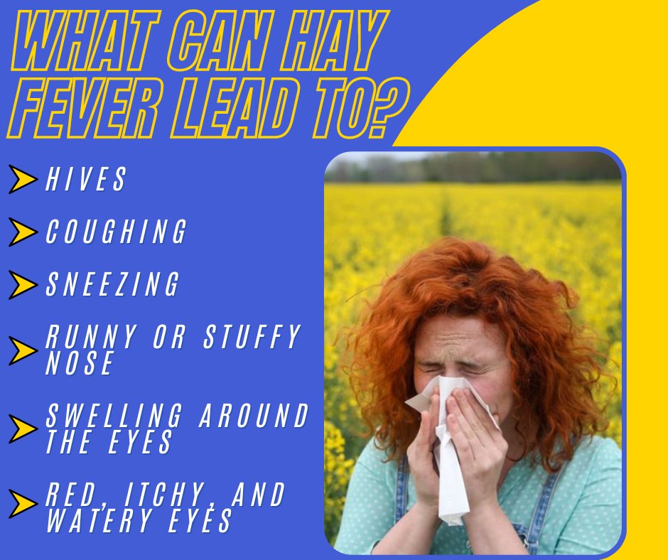 ChemistDaily's tweet photo. People with very severe hay fever often find that it can disrupt their productivity in day to day work. These are some major symptoms of hay fever that you must know!

#hayfever #allergies #pollen #allergy #health #allergyseason #sneezing #hayfeversucks #hayfeverseason #spring https://t.co/q654j72hSE