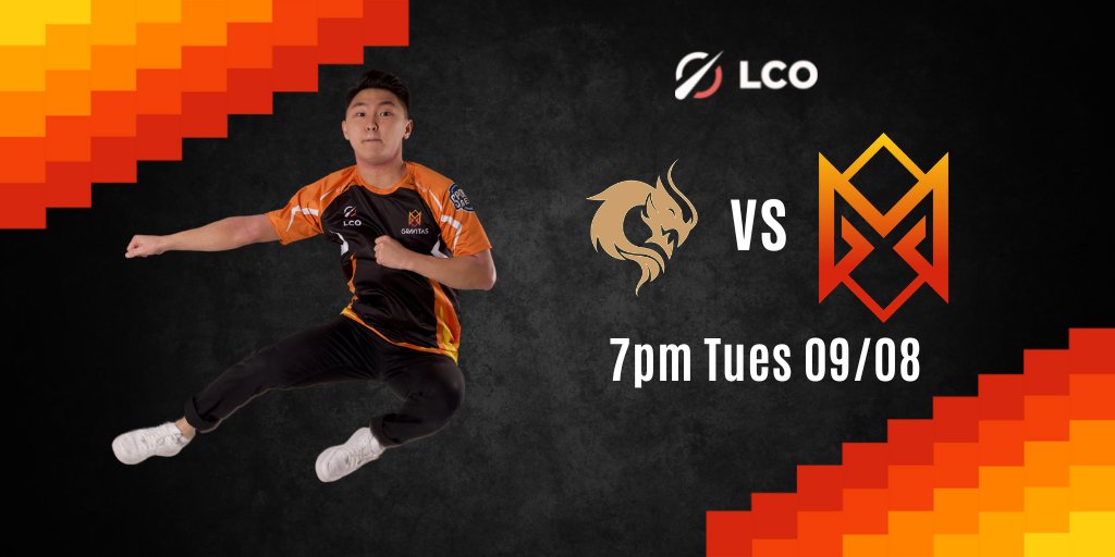 At 7PM #GravitasSquad ⚔️ take on @pce_gg 🐍

Final game of the split as we chase that elusive W

TOP <a href="/ToppyOCE/">Toppy</a>  
JNG <a href="/llenia2/">Albert</a>
MID <a href="/DaJeung89/">DaJeung</a>
ADC <a href="/ThomasShen1/">Thomas Shen</a> 
SUP @Piglet_Oce  

Draft by <a href="/SypeNav/">Sype Nav</a> <a href="/CoachMystik/">Trey Yarnall</a> 

Watch 🖥️ <a href="/LCO/">LCO</a> Twitch twitch.tv/lco

#GravitasGlory