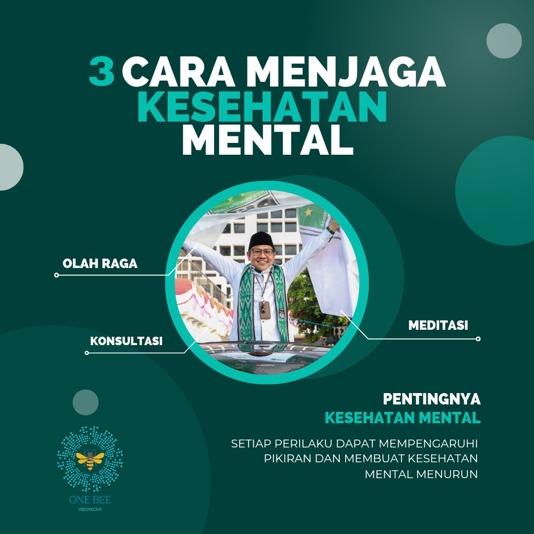 onebee_id's tweet photo. Tiga cara menjaga kesehatan mental kita. 

#MuhaiminIskandar
#BETHESUNinJKT https://t.co/n4kiFQSa3D