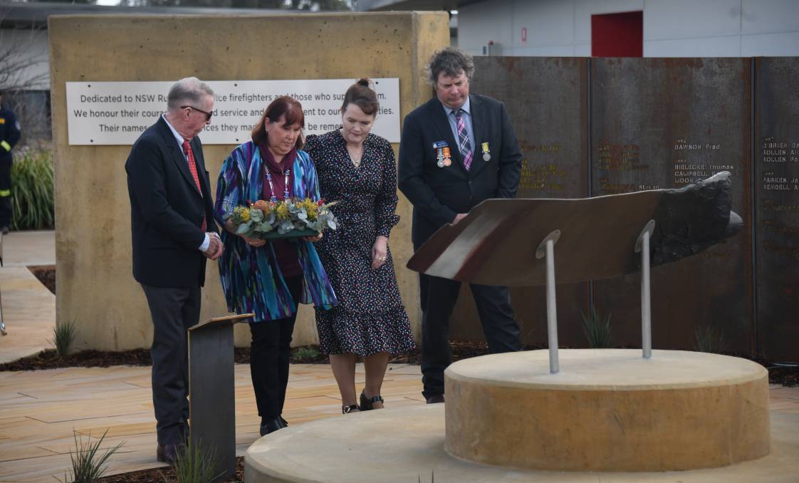 hugh_mcdermott's tweet photo. It was an honour to attend the opening ceremony of the @NSWRFS Memorial Garden on the invitation of #NSWRFS Commissioner @robrfs paying tribute to the brave sacrifice made by these firefighters and their families, to #keepourcommunitysafe @horsleyparkrfb https://t.co/EqSKJW69SQ