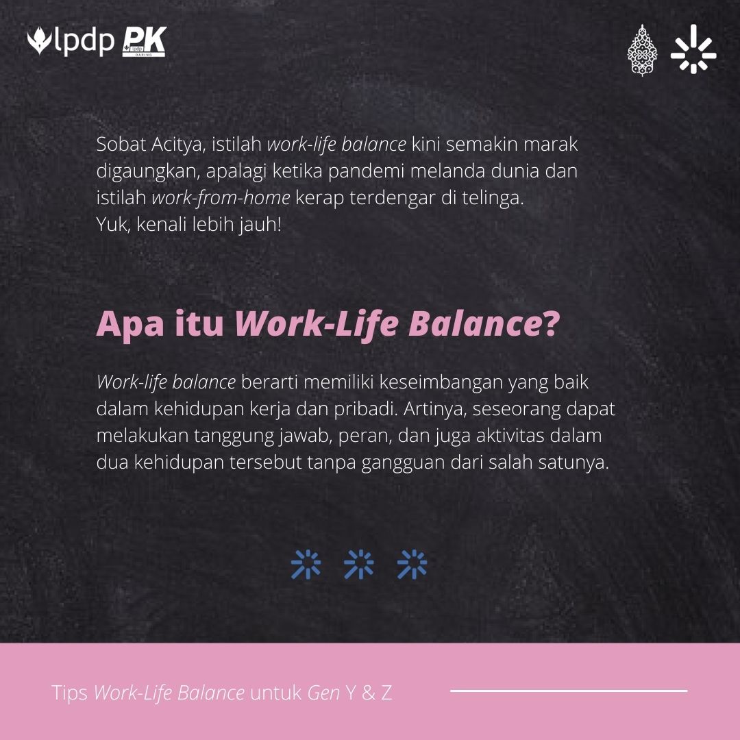 fiifafifah's tweet photo. Di tengah maraknya hustle culture, keseimbangan kehidupan kerja atau work-life balance sepertinya kian
menjauh dari pekerja generasi milenial dan Gen-Z.
Nah, sebenarnya seberapa penting sih, work-life balance itu? Apa saja dimensi-dimensinya? Mari
sama-sama mempelajarinya lebih https://t.co/bAAx3hIGZy