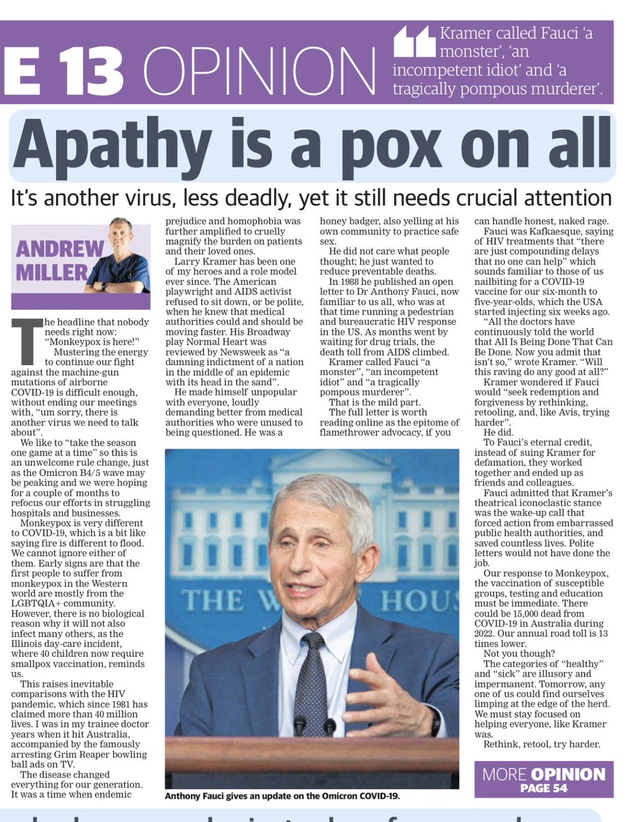 This is not a drill. People who really dont want to get sick or die are doing just that, while N95 masks sit on shelves.

Are we angry?
Yep.
Should we be quiet &amp; respectful?
Hell no.

My thoughts in <a href="/westaustralian/">The West Australian</a> this week.