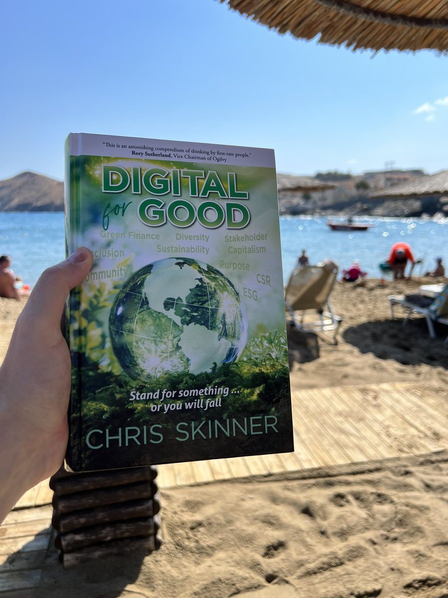 Summertime, and the reading material comes out. Thanks @RikCoeckelbergs and @TheBankingScene for the book, and @Chris_Skinner it’s a strong start, one of your best yet #ESG #DigitalForGood#