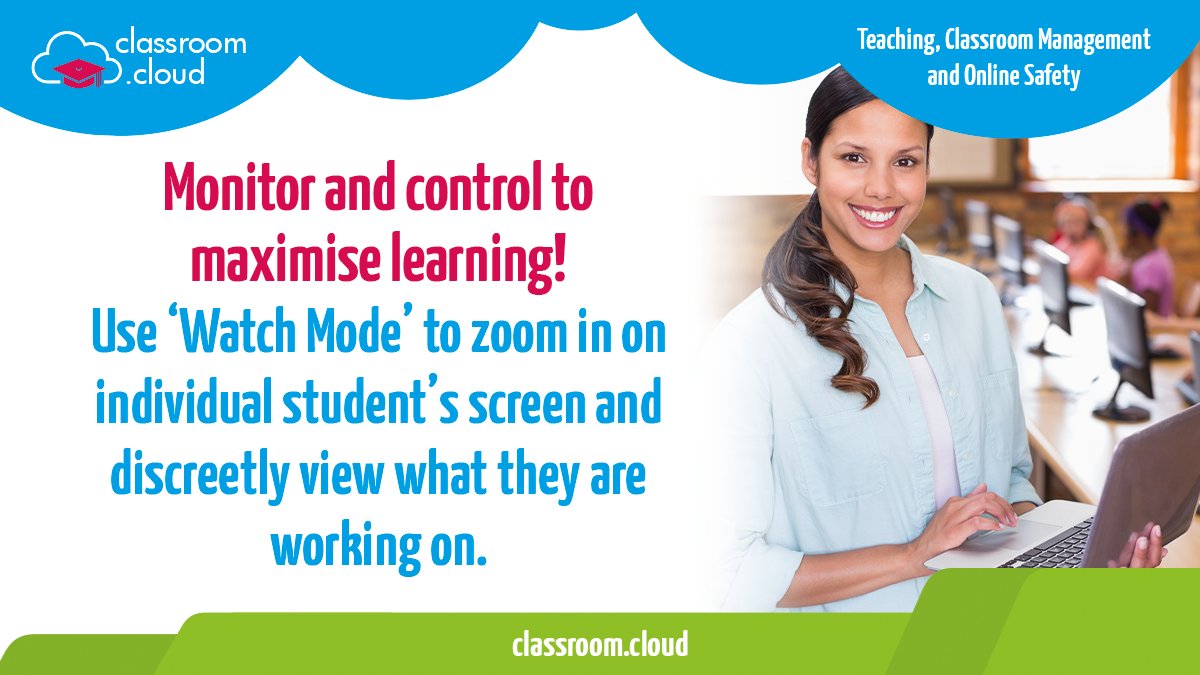 classroomcloud_'s tweet photo. Use #WatchMode to monitor individual screens to make sure #students are on task, #engaged and doing what they should be! Allowing for intervention when appropriate to redirect if needed. Try @classroomcloud_ for free https://t.co/N7tC8A3Vjf #StudentEngagement #EdTech #EduTweets https://t.co/PxsCoCaqkV