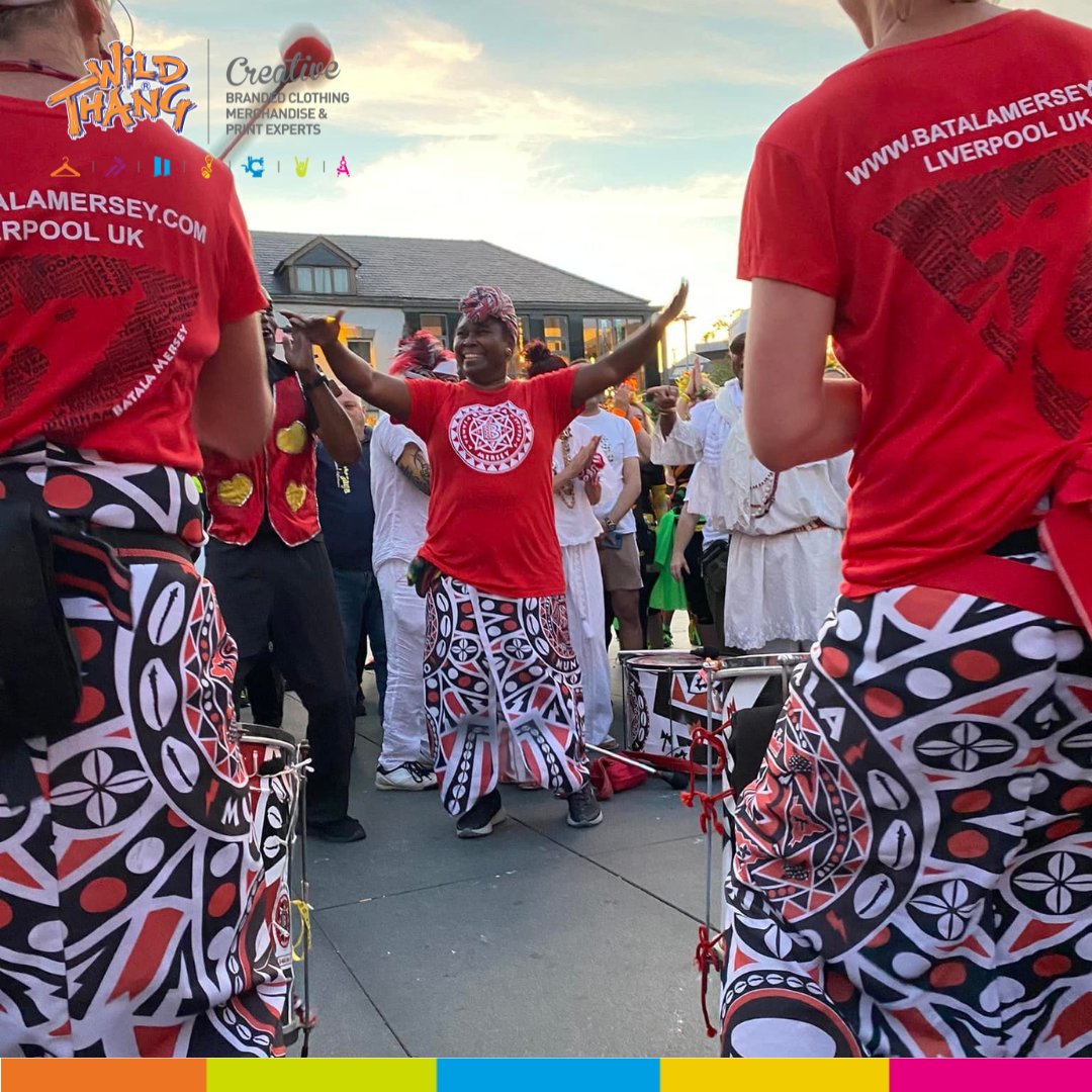 wildthangone's tweet photo. Wild Thang presents some top branding in action from @BatalaMersey ! 🥁This weekend Brazilica Festival was back in Liverpool and crowds took to the streets to watch the parade👉 https://t.co/nZ8J6LFGPn #brazilica #tshirt #liverpool #brandedclothing https://t.co/tIrqo4l4GC https://t.co/XzZHgtYVe1