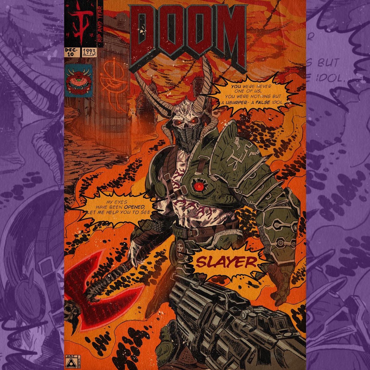 Paying Homage to one of the greats. I’ve been slaying since ‘93! <a href="/DOOM/">DOOM</a> <a href="/bethesda/">Bethesda</a> 

#art #DOOM #doomslayer #ripandtear #videogames #comics #procreate