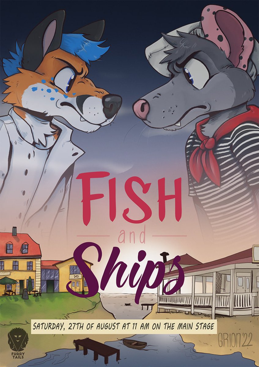 eurofurence's tweet photo. Love live theatre? Fursuits? A bit of a song and dance? Ye find it (Except the singing) on the Main Stage! "Fish 'n Ships" reveals the legendary Food Wars of Tortuga, where a lifelong feud between two cooks reaches boiling point…

Saturday 27th [1/2] https://t.co/3LWF6oE8pM