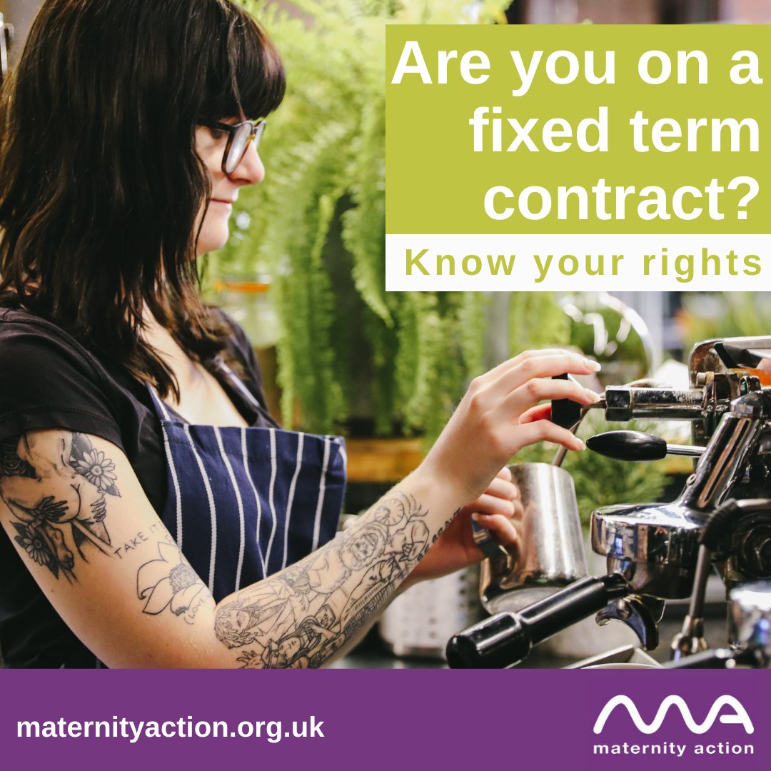 MaternityAction's tweet image. Are you on a #FixedTermContract &amp;amp; #pregnant?

Non-renewal of a fixed term contract might be #PregnancyDiscrimination especially if the work you do still exists.

If you think you&apos;ve been treated unfairly contact our in-house lawyers maternityaction.org.uk/advice-line.